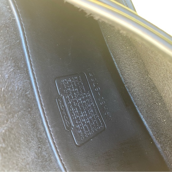 Vintage Coach 9755 Black Pocket Purse Turn lock leather bag made in 1998 - Picture 7 of 11